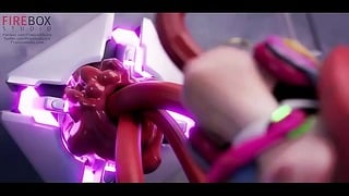 D.va Academy Fucked Hard By Tentacles **fireboxstudio** Overwatch R34