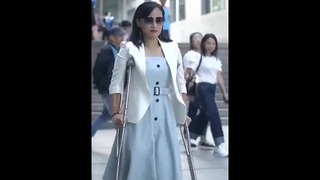 A Charming Oriental Amputee Woman