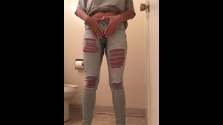 Desperate Teen Pees in Her Jeans and Likes It