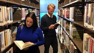 Angela White and I Read Silently in a Library