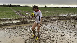Muddy Football Practise then Threw off My Shorts and Panties (wam)