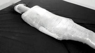 Plastic Wrap Mummification: The Clean Version – Harsh Fuck & Spraying BDSMlovers91