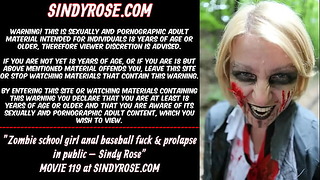 Zombie Girl Anal Baseball Fuck & Prolapse In Public Sindy Rose
