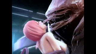 Linda chica recibe anal con extraterrestre - Hentai 3D 15