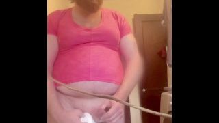 Sissy Little Abdl Adult Diaper POV Golden Shower In Public Wash Room Apartment Complex Sexy Pissing