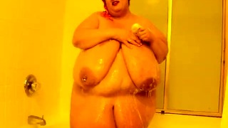 Ssbbw With Big Belly In Shower