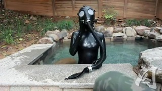 Suffocated In Water With Gasmask
