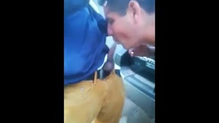 Guy Blowing Homeless Cock! Fellatio