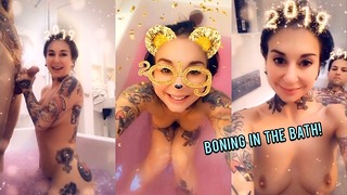 Joanna Angel and Short Hands in a Private Bathtub Having Wet Soapy Sex