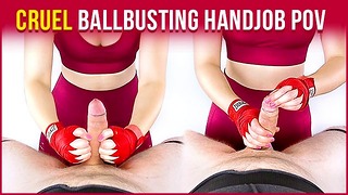 Nasty Ballbusting Jizz Blocking With Post Orgasm torture | Era