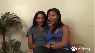 Two Black Chicks Pound With A Strapon