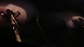 Painfully Clamping My Pierced Nipples BDSM Tit Torture Part Two