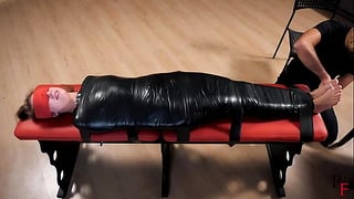 A Difficult Challenge For Leya – Tight PVC Mummification And Intense Foot Tickling