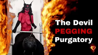 Duivel Pegging Vagevuur Satan Cosplay Naakt Brute Wilde Pegging Bondage BDSM Miss Raven Training Nul Halloween flr