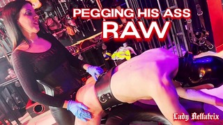 Pegging His Ass Raw – Lady Bellatrix Thrusts Her Strap-On In Slave In Dungeon Teaser