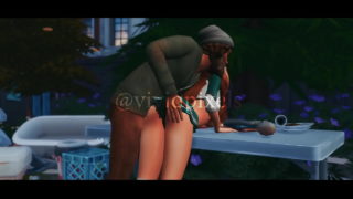 Troia di una confraternita tradisce il fidanzato di una confraternita con un vecchio senzatetto e fa una cosa a tre - Sims 4