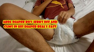Abdl Diaper Boy Jerks Off In His Diaper Realy Fast