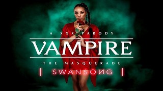 Ebony Alexis Tae som vampyr Emem förför dig i Masquerade Swansong