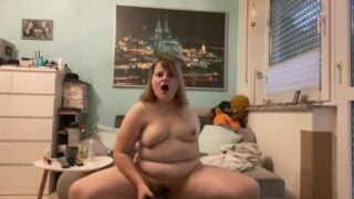 Amputee Girl Plays With Cucumber