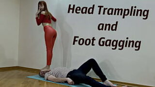 Bratty Teen Mistress In Leather Leggings – Fullweight Head Trampling, Deep Foot Gagging And Facesitting