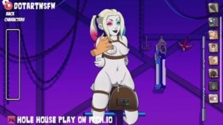 Hole House Game – Harley Quinn BDSM Bondage Spanking Dripping Wet Pussy