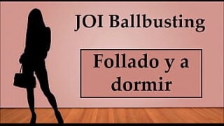 In Spanish JOI Ballbusting Anal And With A Dildo