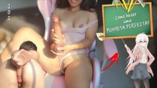 JOI Aula-Como Bater Uma Punheta Perfeita ? Morena Com Big Ass Te Dá Instruções Femdom POV/Fetish