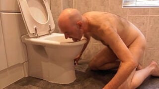 Licking A Piss Covered Toilet