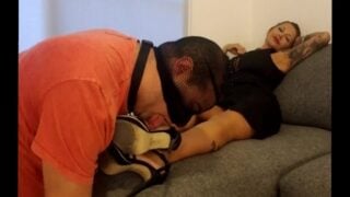 Slave Licks Dom S Highheels And Sexy Feet, Dom Pisses On Slave To Reward