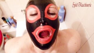 Superhero Latex Mask Slut’s Great Piss Adventure