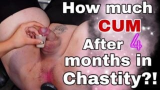 Training Zero Femdom Cum Ruined Orgasm In Chastity Cage Post Ballbusting CBT Real Homemade Milf Step