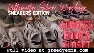 Ultimate Shoe Worship Sneakers Edition – Foot Fetish Dirty Shoes Goddess Worship Humiliation